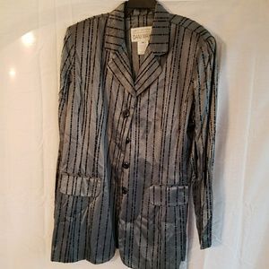 Vintage Silver and Black Blazer
